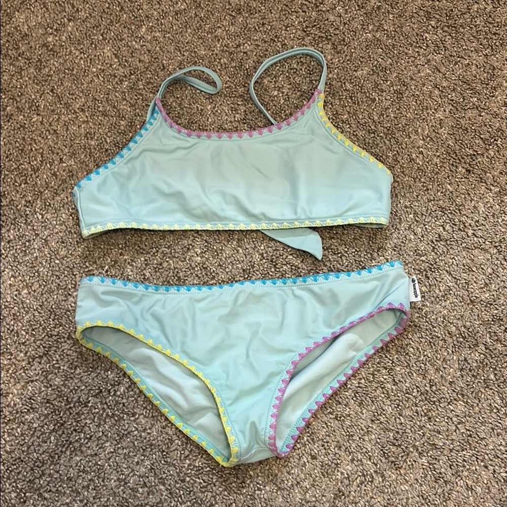 Kids Swim Bikini with Multicolor Trim